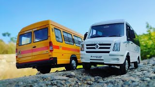 Realistic Diecast Model Of Mini Force Traveller Bus | Tempo Traveller | Model Bus | Auto Legends