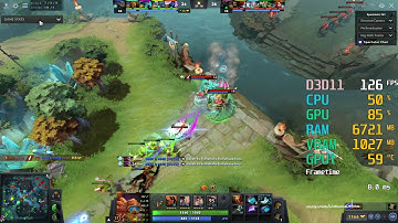 GeForce GTX 1050 ti Intel Core i3 10100F Dota 2 Benchmark