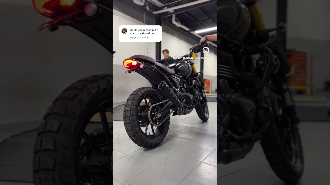Triumph Scrambler 400x exhaust sound 😮‍💨🥵