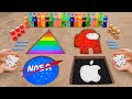 Pop It, Among US, Nasa and Apple Logos in the Hole with Orbeez, Popular Sodas & Mentos