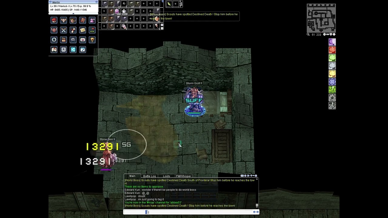 New Weapon Oneshot Necromancer w/o and with Amplify Magic using StormGust - AdamantRo