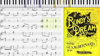 Bundys Dream by Gus Bernard (1897, Ragtime piano)