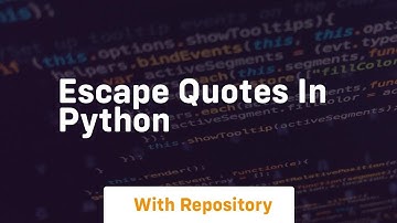 escape quotes in python