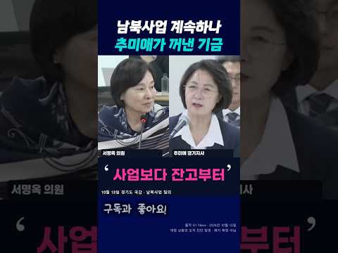 남북사업 계속할 겁니까 추미애가 밝힌 기금 소진과 조직 <strong>진단</strong>