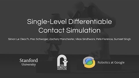 Single-Level Differentiable Contact Simulation
