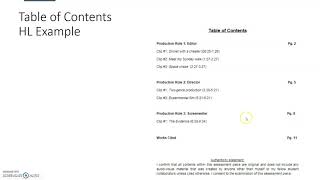 FPA:  Table of Contents In 5 Minutes (or less)