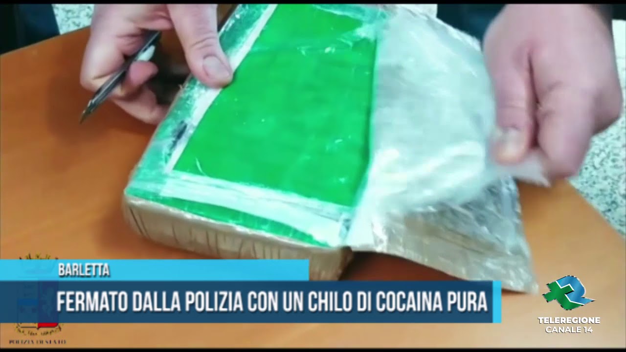 BARLETTA | FERMATO DALLA POLIZIA CON UN CHILO DI COCAINA PURA