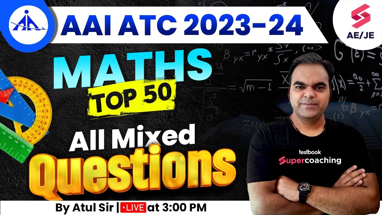 AAI ATC Math Lecture 2023 | AAI ATC Math Top 5o Mixed Questions | AAI ...
