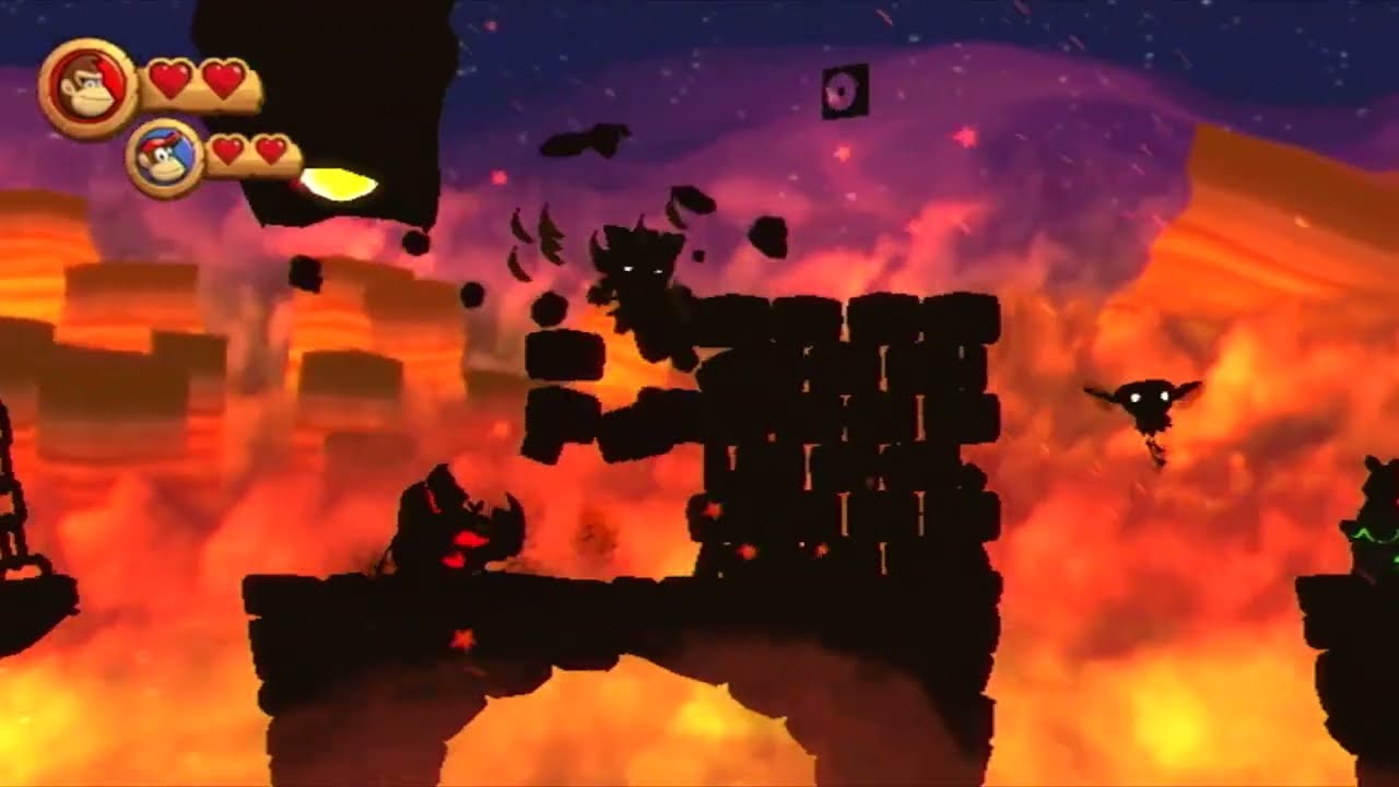 Donkey Kong Country Returns Two-Player Playthrough - World 8