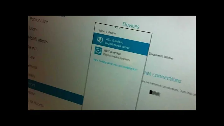 Add a DLNA device to your Win8 PC