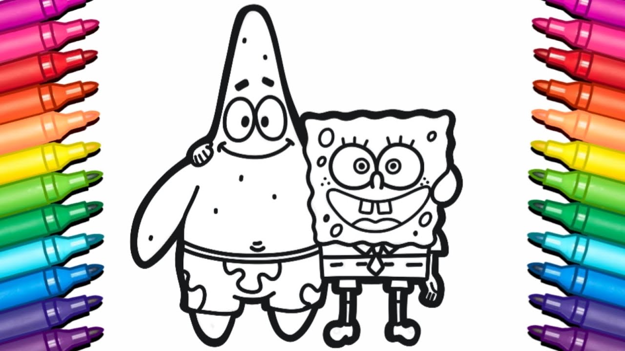 Como desenhar o Bob Esponja e o Patrick 🖌🌈 ️| Desenhando e colorindo ...