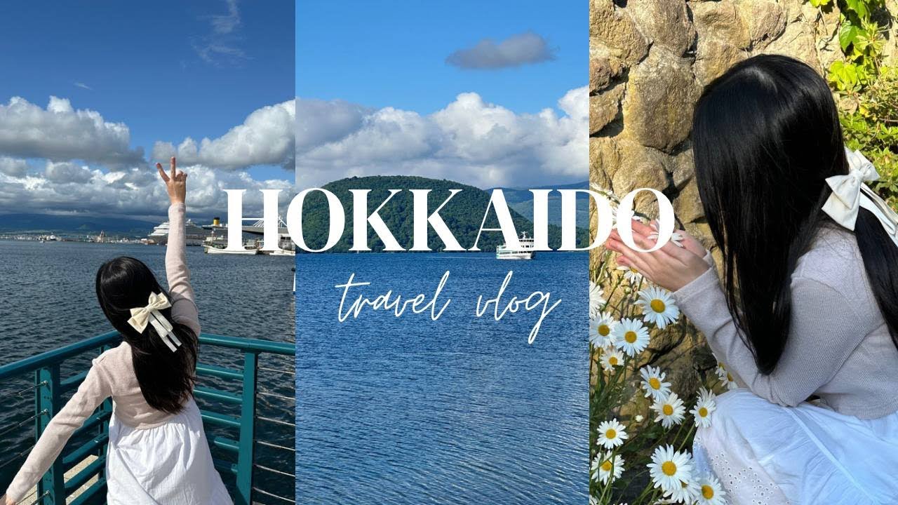 Hokkaido Calming Travel Vlog 🗻🇯🇵| food 🍙 lake, fireworks 🎆 and nature 🌸