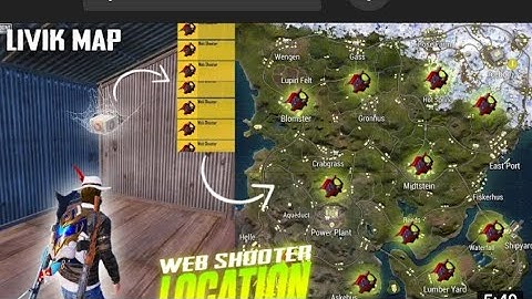 Spider Man Web Shooter All Location In BGMI || BGMI Livik Map Web Shooter All Location Spider Man