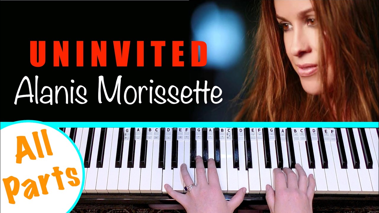 UNINVITED - Alanis Morissette Piano Tutorial [chords accompaniment]