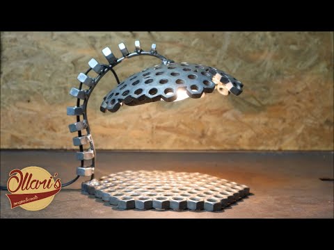 Lamp From Steel Nuts!  Beginner Welding