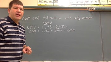 front end esitmation with adjustment sums