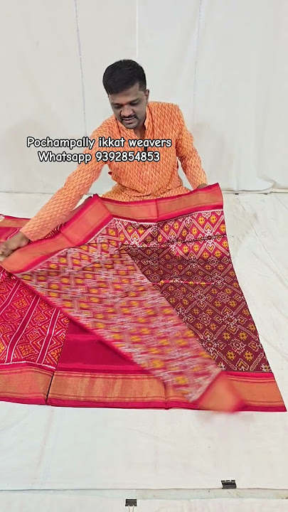 twill ikkat #ikat #saree #purehandlooms #indianclothing #patola #pochampally #double ikkat #pattu