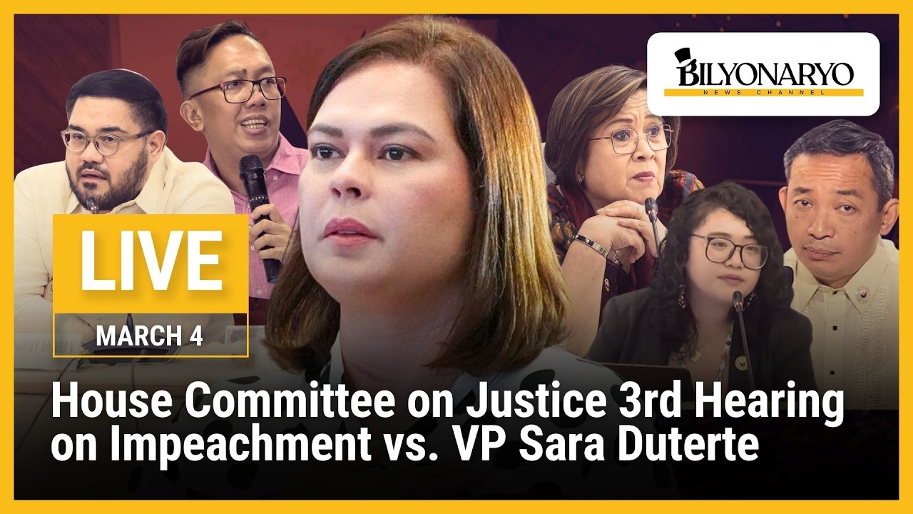 LIVE: House Committee on Justice 3nd Hearing on Impeachment vs. VP Sara Duterte | March 4, 2026