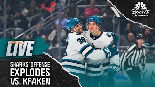 Macklin Celebrini, Sharks blow out Kraken out of water with huge third period | NBC Sports CA