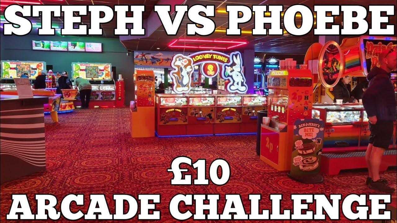 £10 ARCADE CHALLENGE BRIDLINGTON | STEPH VS PHOEBE - YouTube