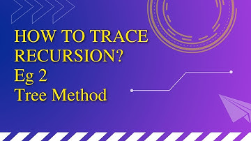 Tracing recursion Eg 2 - Tree Method