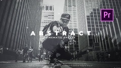 Abstract Cinematic Opener Premiere Pro Templates