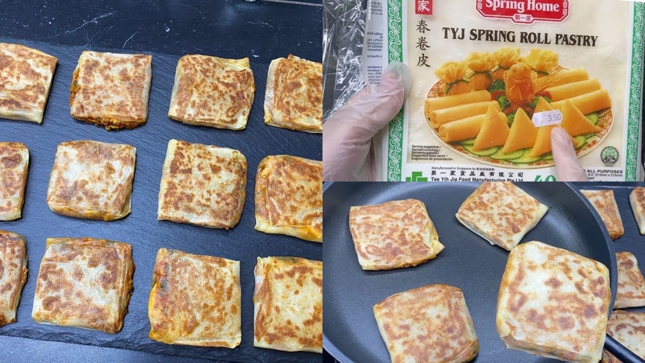 أسهل مسمن بدون عجين أو دهون حضري في رمشة عين المهم كيجي خطير بحشوة مختلفة ولذيذة بزاف 👌👌👌