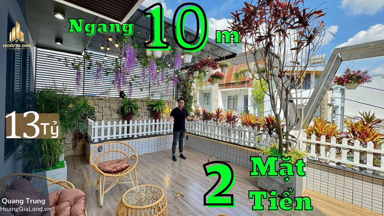Biệt Thự Phố 2 Mặt Tiền Ngang 10m ( 100m2 ) Siêu Hiếm Tại Gò Vấp | Đường Đẹp Thông Kinh Doanh