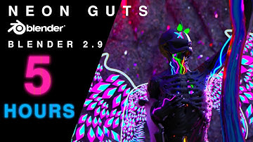 "Neon Guts" - Blender 2.9 Timelapse 2021