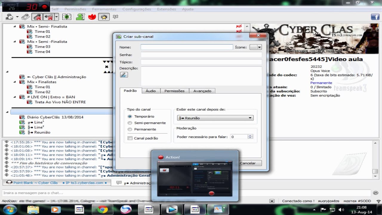 Cyber Clas - Video Aula - Criando Sala TS