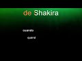 Shakira  nassau avec paroles en franais