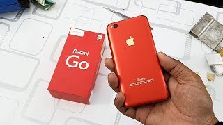 Redmi Go Converted in Iphone XR Red Apple Lamination Trick