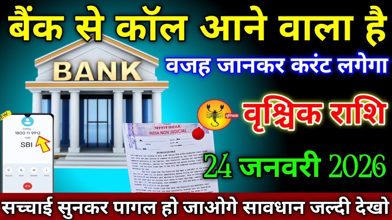 वृश्चिक राशि वालों 16 जनवरी 2026 बैंक से कॉल आने वाला है वजह जानकर 440 का करंट लगेगा,