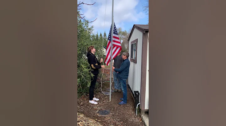 Raising the Flag -  Scout Troop 260