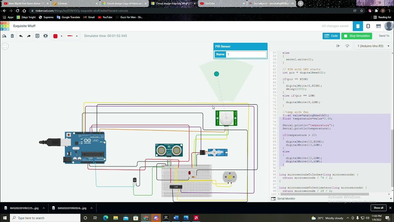 TinkerCad Software Home Automation System YouTube