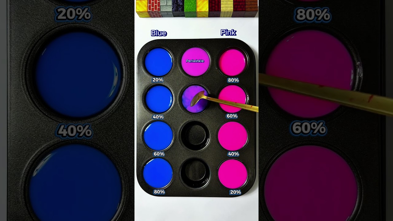 Blue + Pink #colormixing