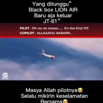 REKAMAN SUARA BLACK BOX PESAWAT LION AIR JT-61 SEBELUM JATUH