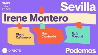 Elecciones europeas 9J Irene Montero, Diego Cañamero, Mar Cambrollé y Rafa Mayoral