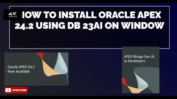 How to Install Oracle APEX 24.2 with Oracle Database 23ai & ORDS 24.4 on Windows