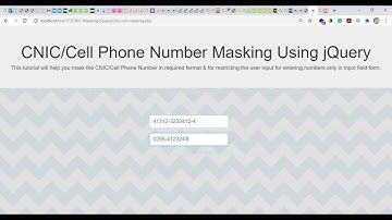 CNIC Masking Using jQuery
