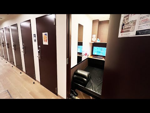 鍵付防音完全個室ネットカフェに宿泊 快活クラブ 武蔵小山駅前店 4k Vlog Youtube