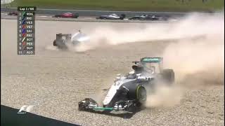 Batida do Hamilton com o Rosberg no GP da Espanha 