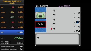 Pokémon Gold any% speedrun in 8:15 (RTA)