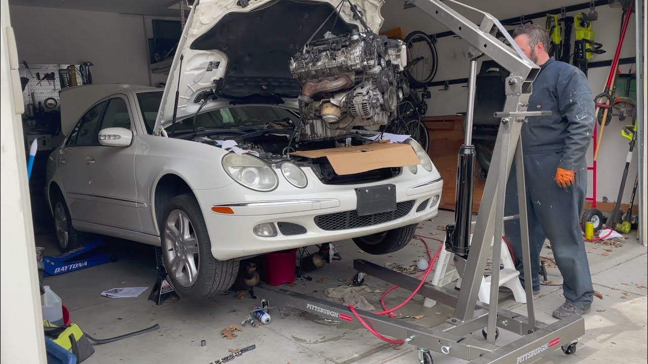 2006 Mercedes E350 Engine Removal - YouTube