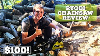 Ryobi Gas Chainsaw- Unboxing & Reveiw ($100!)