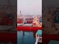 من على ظهر السفينةهكذا تبدو اDepuis le pont du navirevoici la vue imprenable sur le port d’Alger