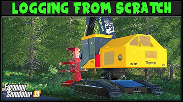 Bunching A Fireguard Tigercat 870C - Logging From Scratch 249 - Farming Simulator 2019 - FDR Logging