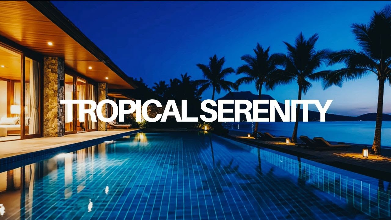 Late Night Smooth Jazz 🌙 Luxury Beach Villa Ambience with Piano & Soft Sax