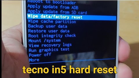 tecno in5 pattan hard reset