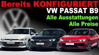 VW Passat B9 2024 komplett konfiguriert 🧮 Business Elegance R-Line | Alle Ausstattungen &amp; Preise 💰